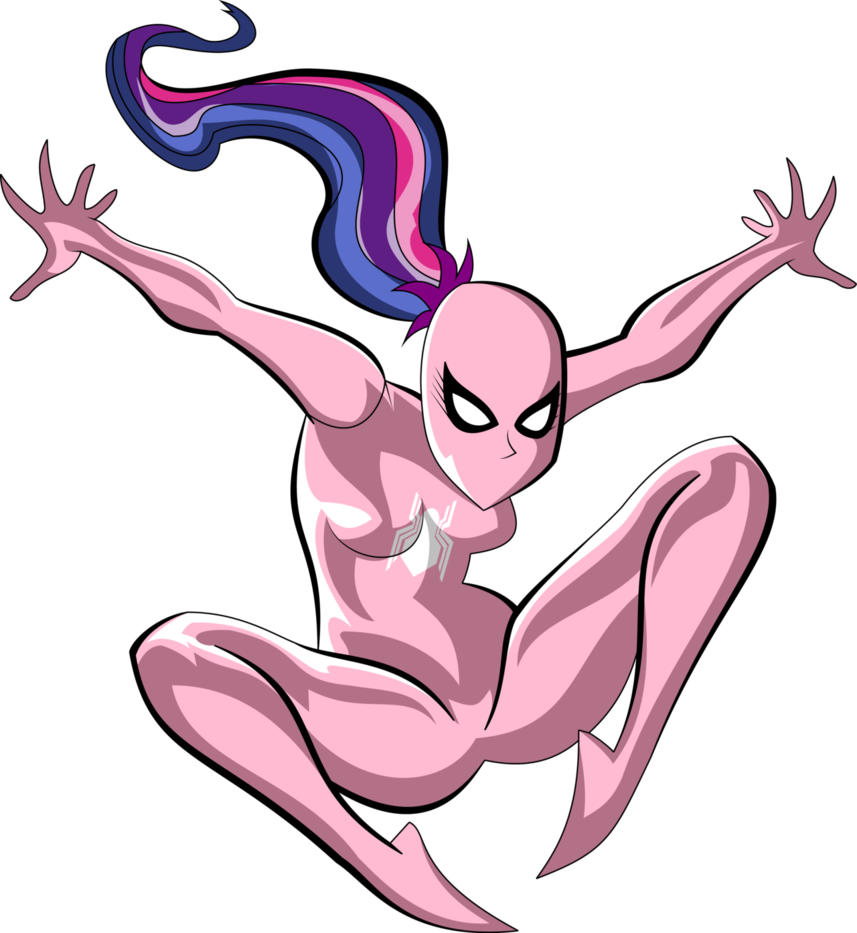 Art Commish - Spider Man Pink Background (857x933)