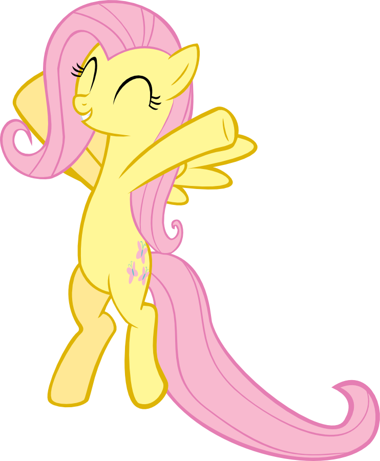 Fluttershy Geme A Hug - Cartoon (742x900)