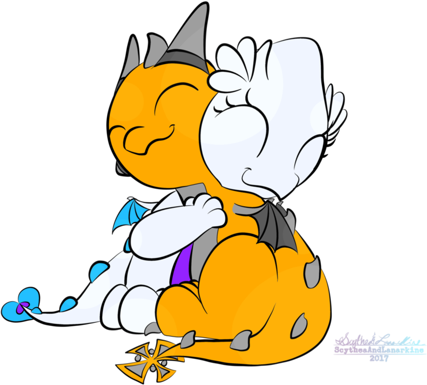 Chibi Hugs By Scytheaandlanarkine - Digital Art (1017x786)