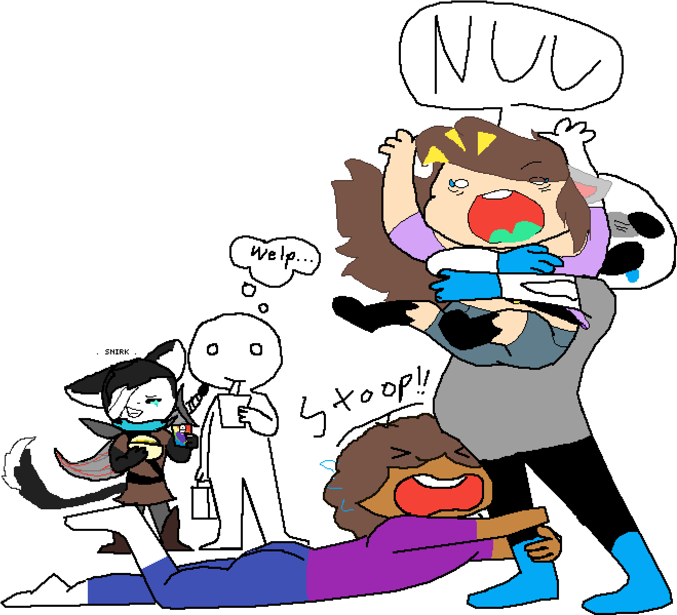 This Is The Definition Of Death Hug - Cartoon (1400x1400)