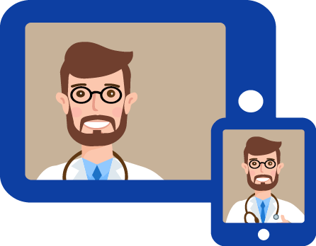Get A Virtual Visit From Your Home - Cartoon (446x348)