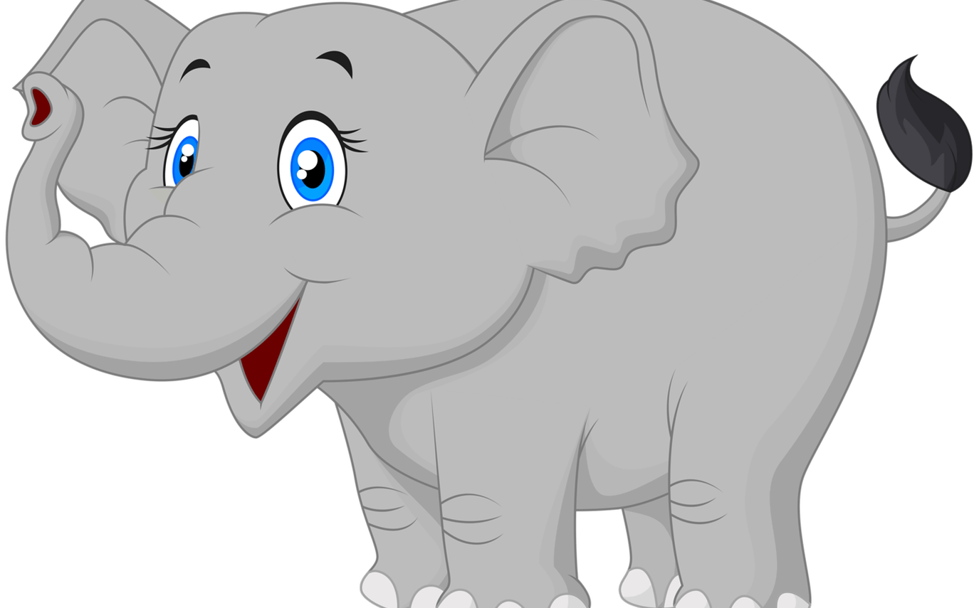 Cartoon Elephant Vector []png Clip Art And Album - Cartoon Elephant Face (1368x855)