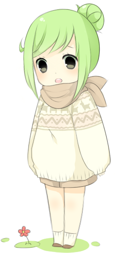 Flower By Sunnypop - Garota Chibi (270x520)