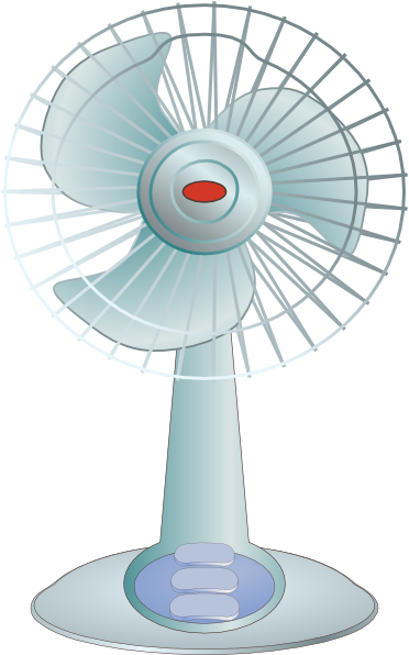 Cartoon Pie Clipart Black And White Fan Clipart - Cartoon Picture Of A Fan (372x596)