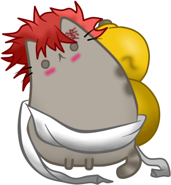 Pusheen Gaara By Jng1997 - Pusheen (1191x670)
