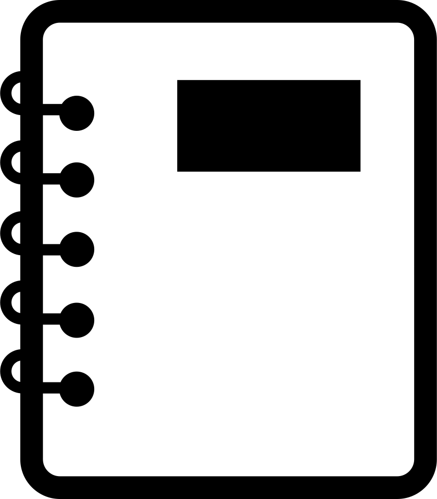 Notebook Of Paper With Spring Comments - Notebook Svg (858x980)