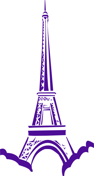 Purple Eiffel Tower Clip Art (318x595)