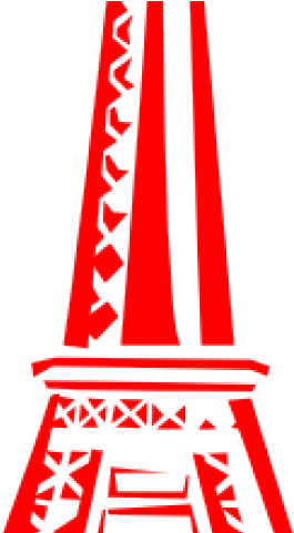 Eiffel Tower Clipart Red - Pink Eiffel Tower Clip Art (640x480)