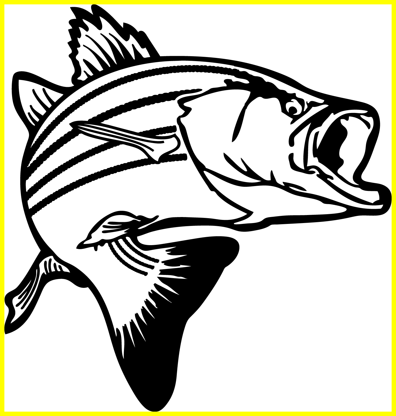Inspiring Jumping Bass Fish Clip Art Clipart Panda - Striped Bass Clip Art (1380x1451)