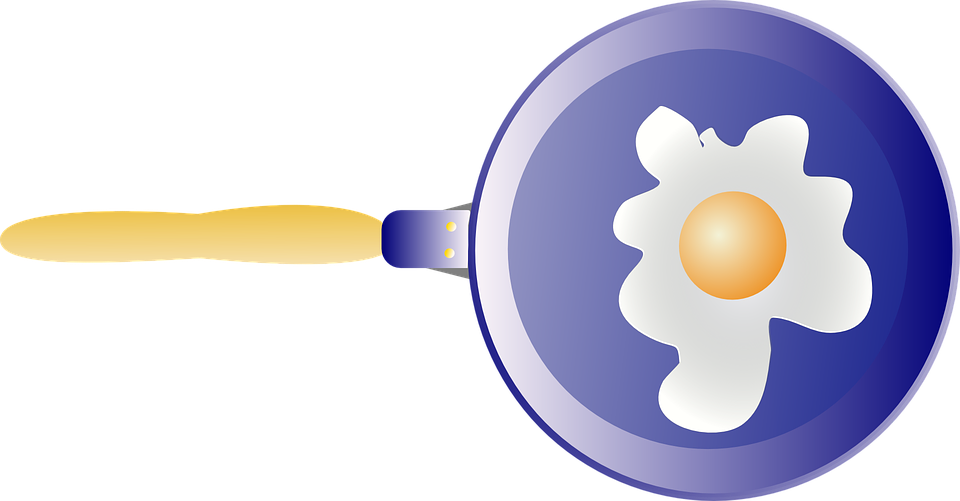Fried Egg, Organic, Protein, Food And Restaurant, Food - Pan Clipart (960x501)
