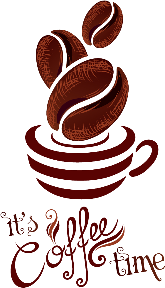 Coffee Logo Png Clipart - It's Coffee Time Png (656x1110)