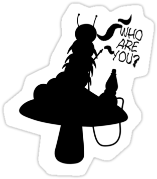 Alice In Wonderland Caterpillar Silhouette Clip Art - You Alice In Wonderland Quote (375x360)
