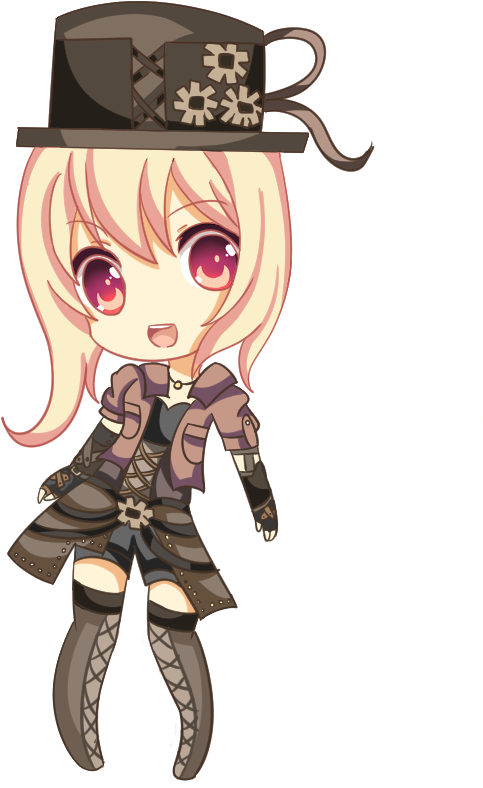 Alice In Wonderland Watch Cartoon For Kids - Chibi Anime Steampunk Girl (600x795)
