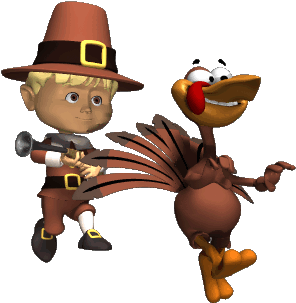 Thanksgiving Gif's, Animated Thanksgiving, Holiday - Dancing Turkey Animated Gif (350x350)