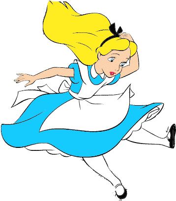Alice No Pais Das Maravilhas,png - Alice In Wonderland Falling Transparent (371x408)