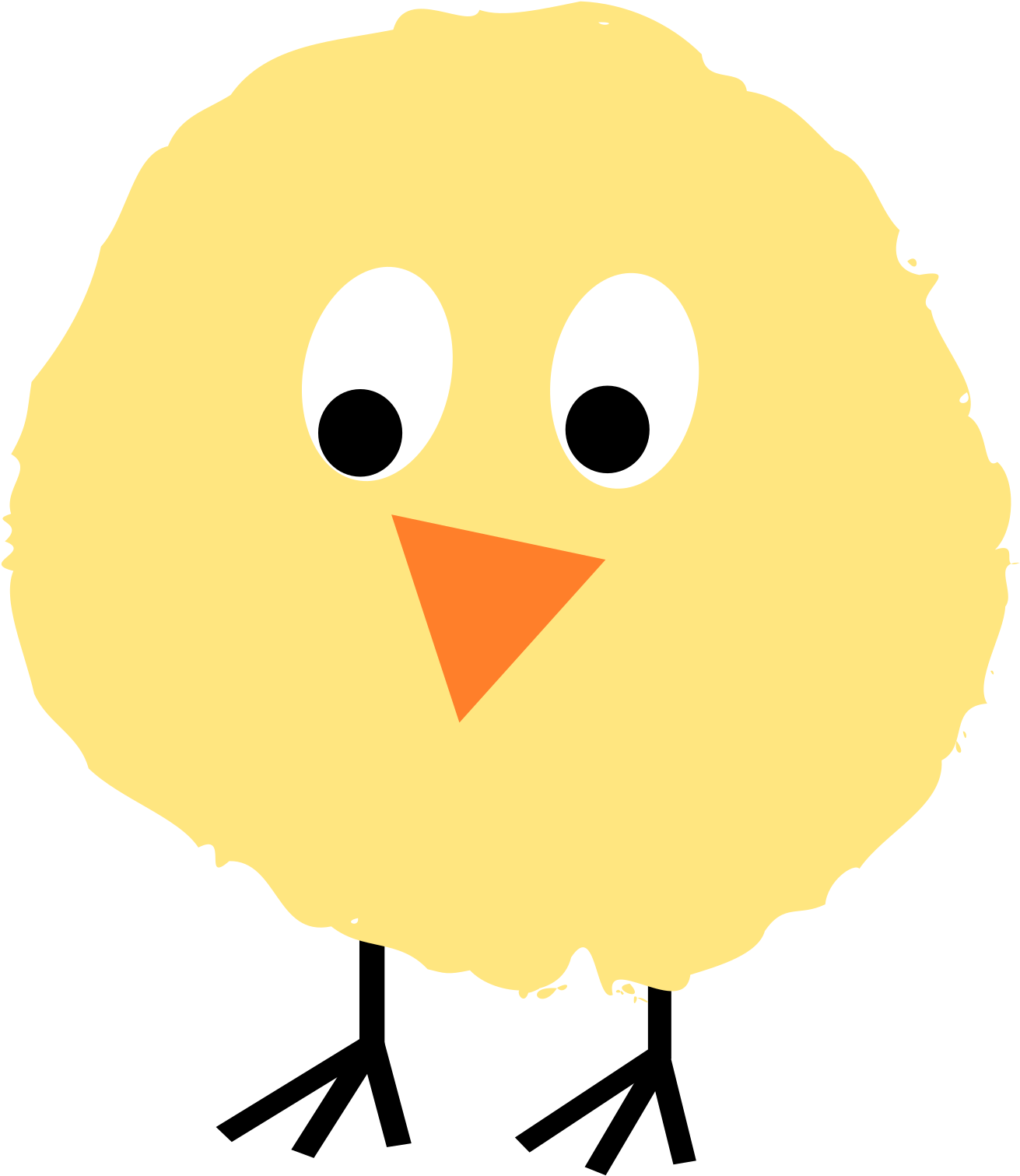 Fluffy Chick 2 By @ejmillan, Variation Of The Clipart - Bulgarisches Küken Kinderwagendecke (1697x2400)