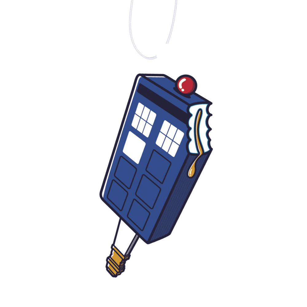 Tardis Ice Pop Air Freshener - Cartoon (1000x1000)