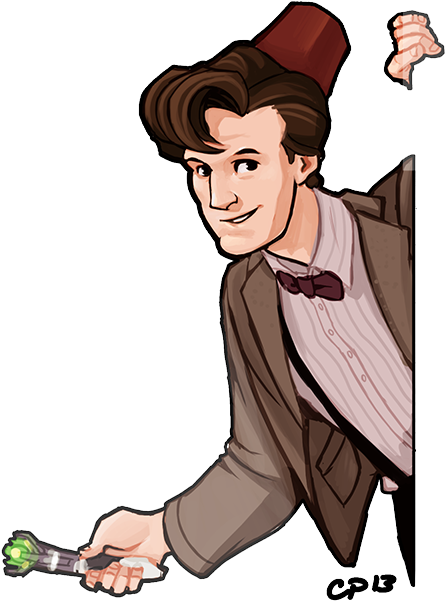 11th Doctor By Cpatten - Doctor Who 11th Doctor Cartoon (506x698)