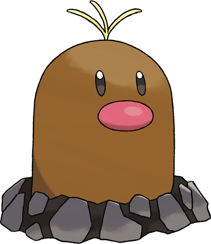 Alolan Diglett Pokédex - Diglett With Leaves (693x800)