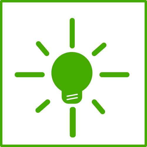 Eco Save Energy Vector Icon - Light Bulb Icon Green (500x500)
