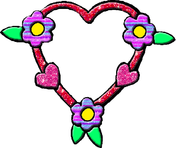 Hearts Glitter Gifs - Animated Glitter Hearts (570x480)