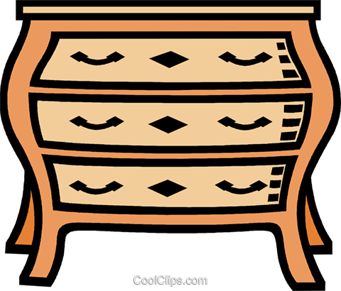 Dresser - Chest Of Drawers Clipart (480x410)