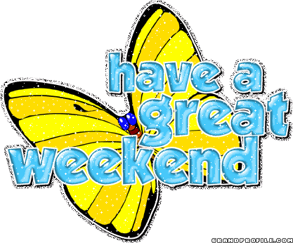 Sunny Clipart Hope - Thanks Have A Great Weekend (417x346)