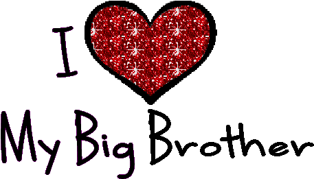 I Love My Brother Clipart - Love U Big Brother (468x268)