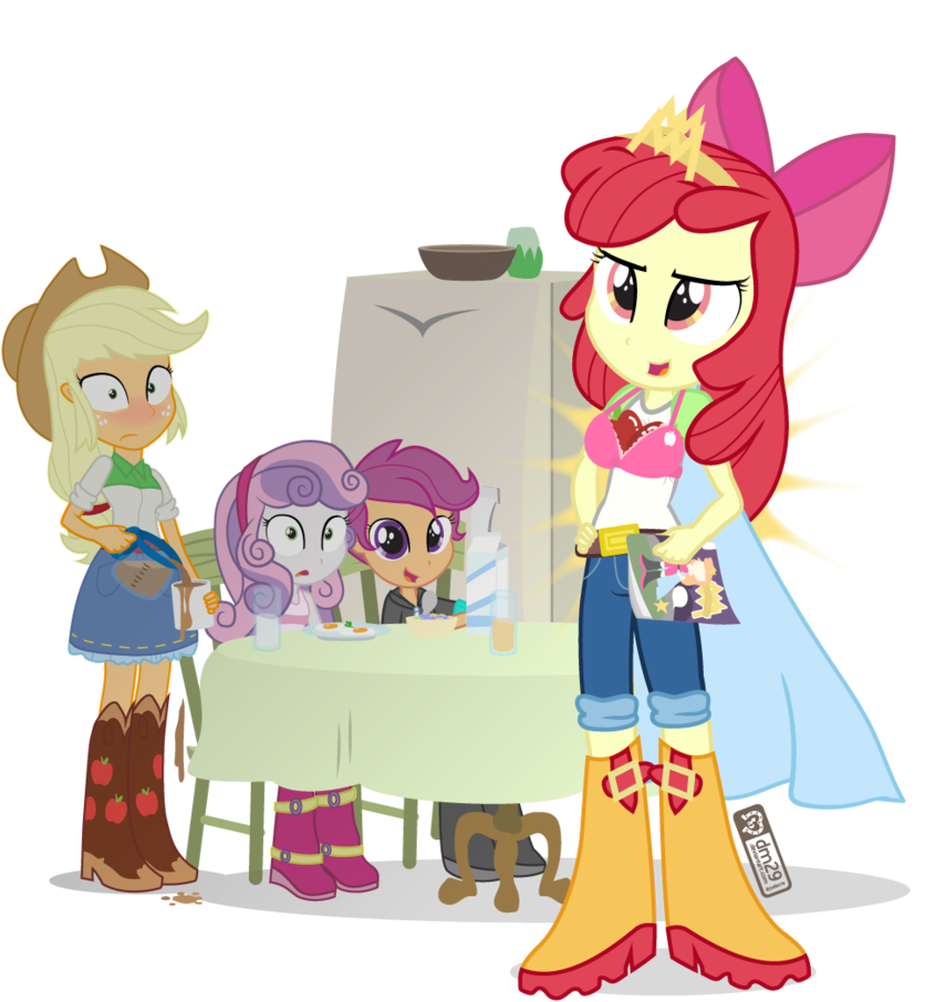 The Magical Magistrate By Dm29 - Applejack And Applebloom Equestria Girls (858x932)