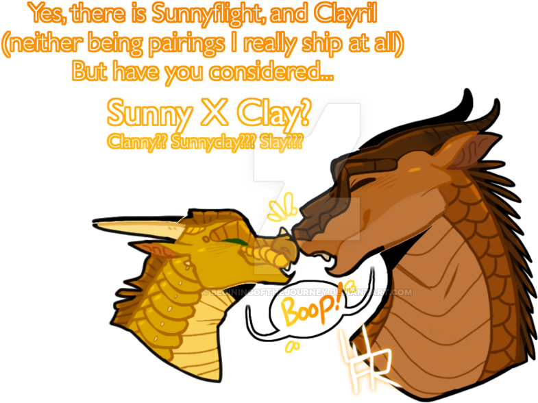 Sunny X Clay By Journeying-warrior - Wings Of Fire Sunny X Starflight (1024x649)