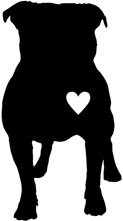 Pit Bull Clipart Transparent - Pitbull Silhouette (1160x1160)