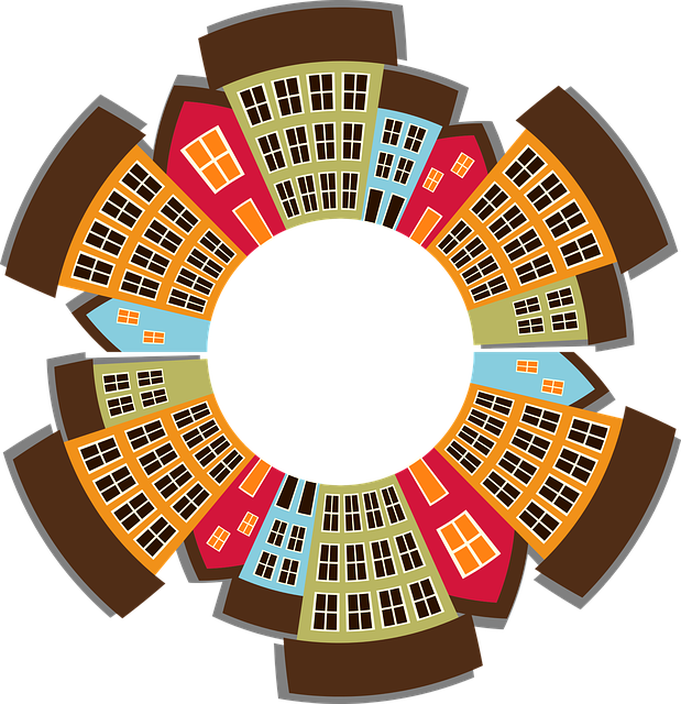 Cityscape, Landscape, Skyline, Buildings, Houses - Town Clipart Png (619x640)