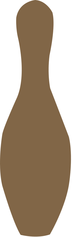 How To Set Use Bowling Pin Brown Svg Vector - Bowling Pins Brown Clipart (276x900)