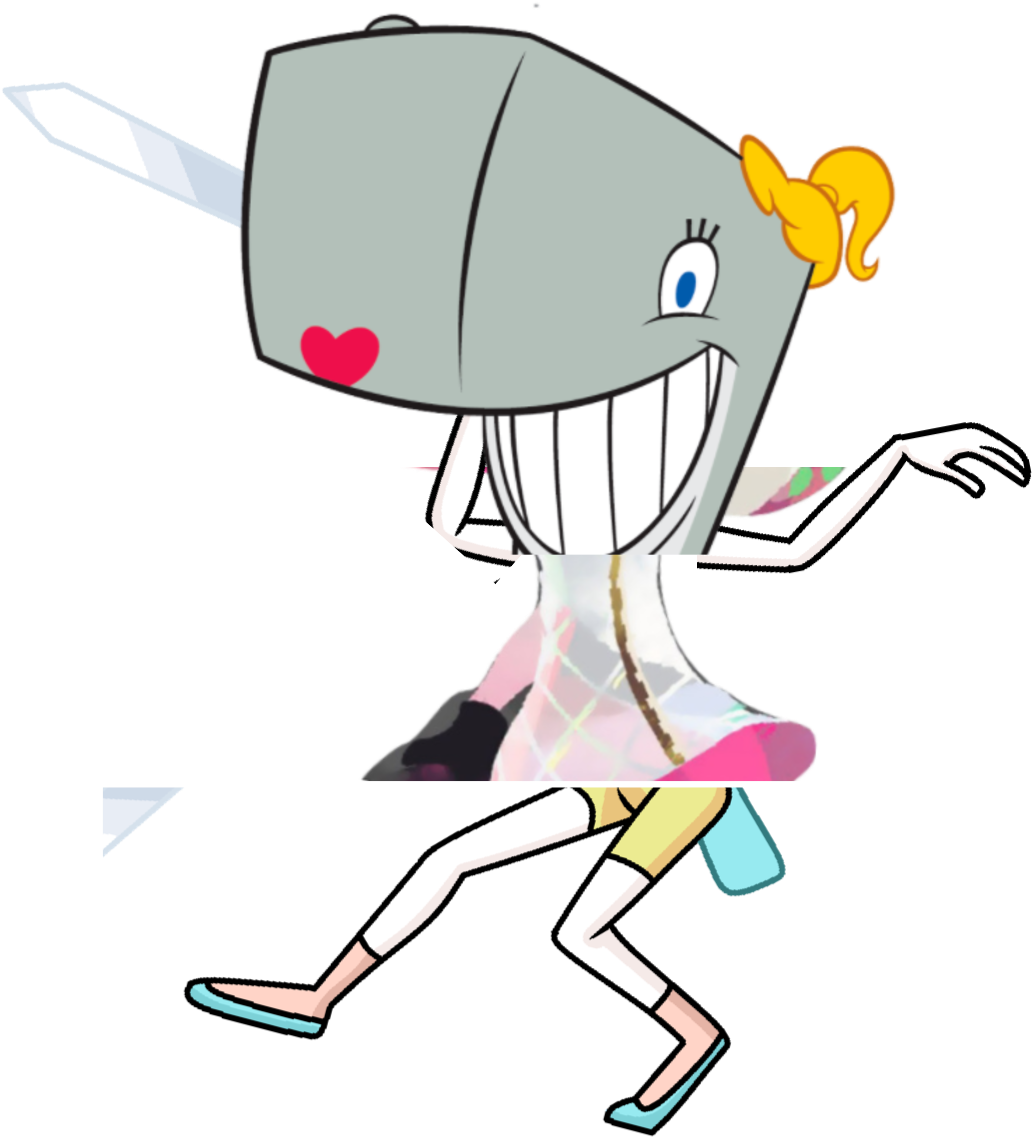 Pearl From Steven Universe, Pearl From Spongebob, And - Splatoon 2 Meme Pearl (1200x1200)