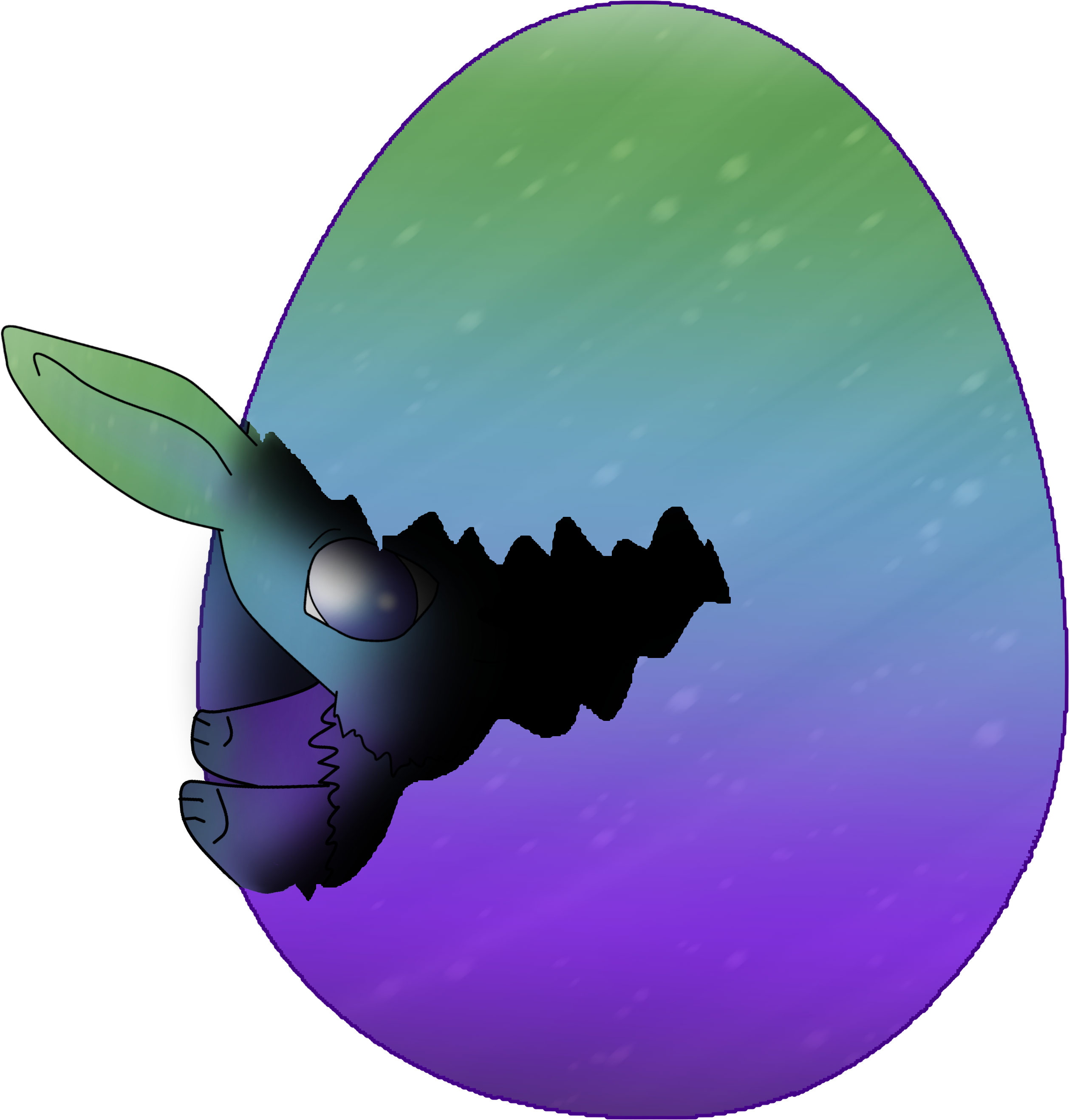 @plushzilla's Egg Has Been Sitting Around, Wiggling, - Illustration (3300x5100)