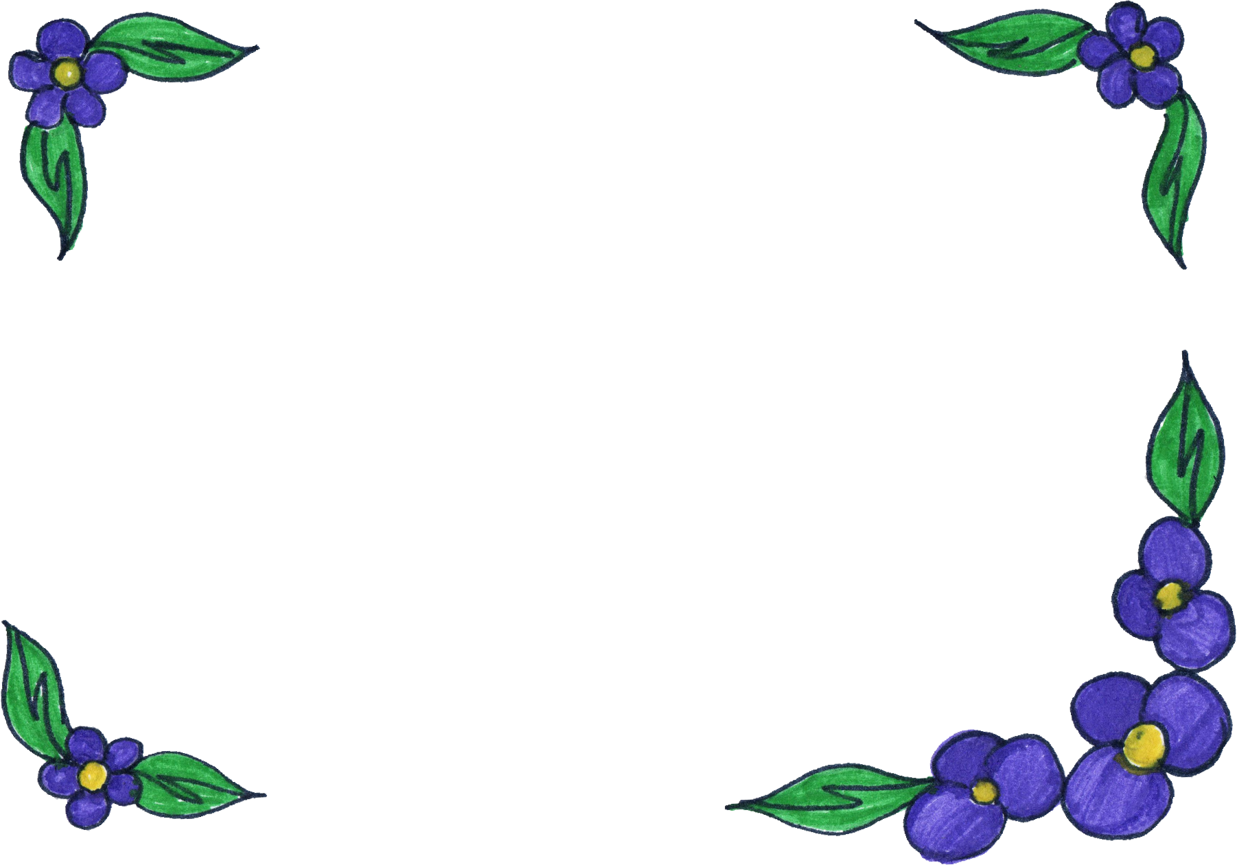 Free Download - Simple Frame Flower (1802x1260)