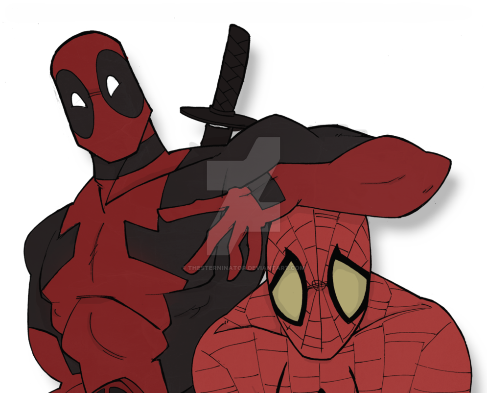 Deadpool And Spidey Bff By Mrgreenlight - Spider-man (995x802)