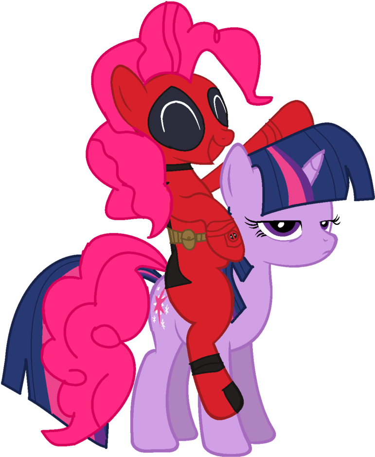 Riniginianna, Base Used, Deadpool, Pinkie Pie, Pinkiepool, - Cartoon (853x1024)