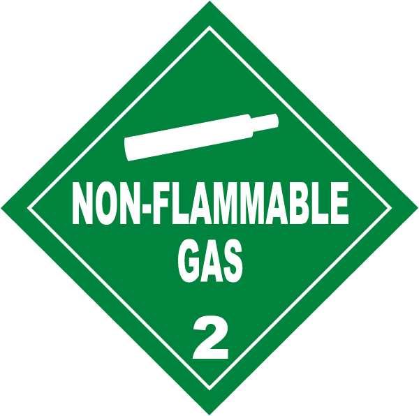 If A Recipe For Pear Relish Calls For A Peck Of Pears - Non Flammable Gas Placard (600x596)