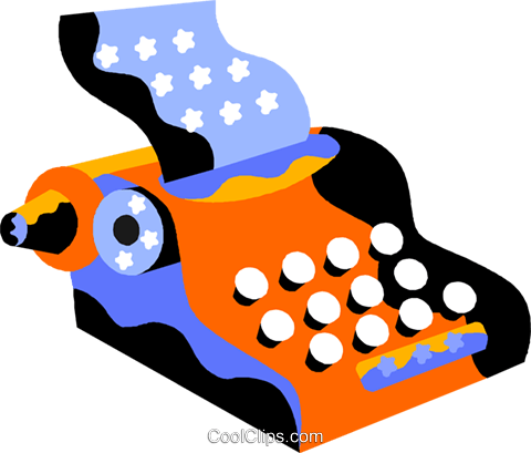 Typewriter Royalty Free Vector Clip Art Illustration - Typewriter Royalty Free Vector Clip Art Illustration (829x700)