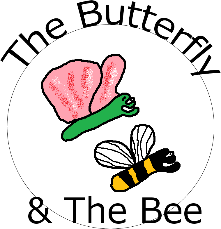 Clip Arts Related To - Bee & Buttetfly (856x885)