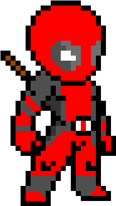 Deadpool - Pixel Art Deadpool (540x530)