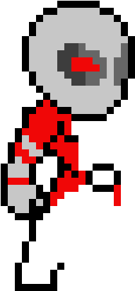 Unfinished Reverse Deadpool - White Deadpool Pixel Art (510x510)