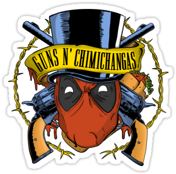 Deadpool Funny - Guns N Chimichangas Tablet - Ipad Air 1 (horizontal) (375x360)