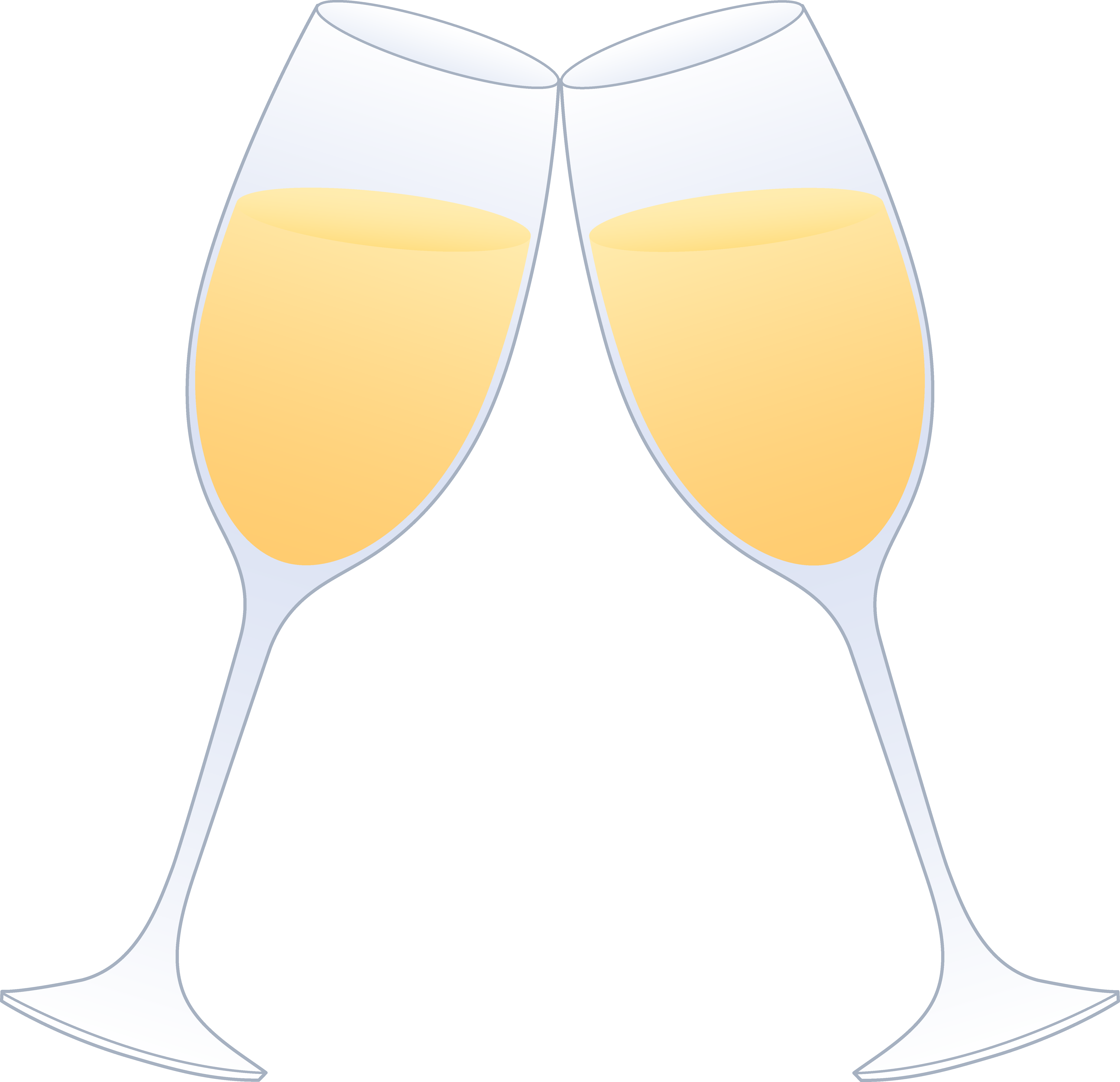 Apple Cider Clipart - Two Glasses Of Champagne Clinking (5905x5702)