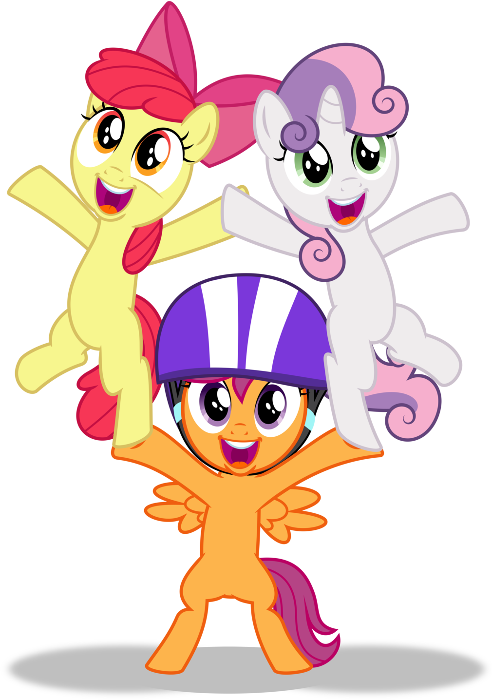 Cmc Pyramid By Masemj Cmc Pyramid By Masemj - Cutie Mark Crusaders Pyramid (1024x1482)