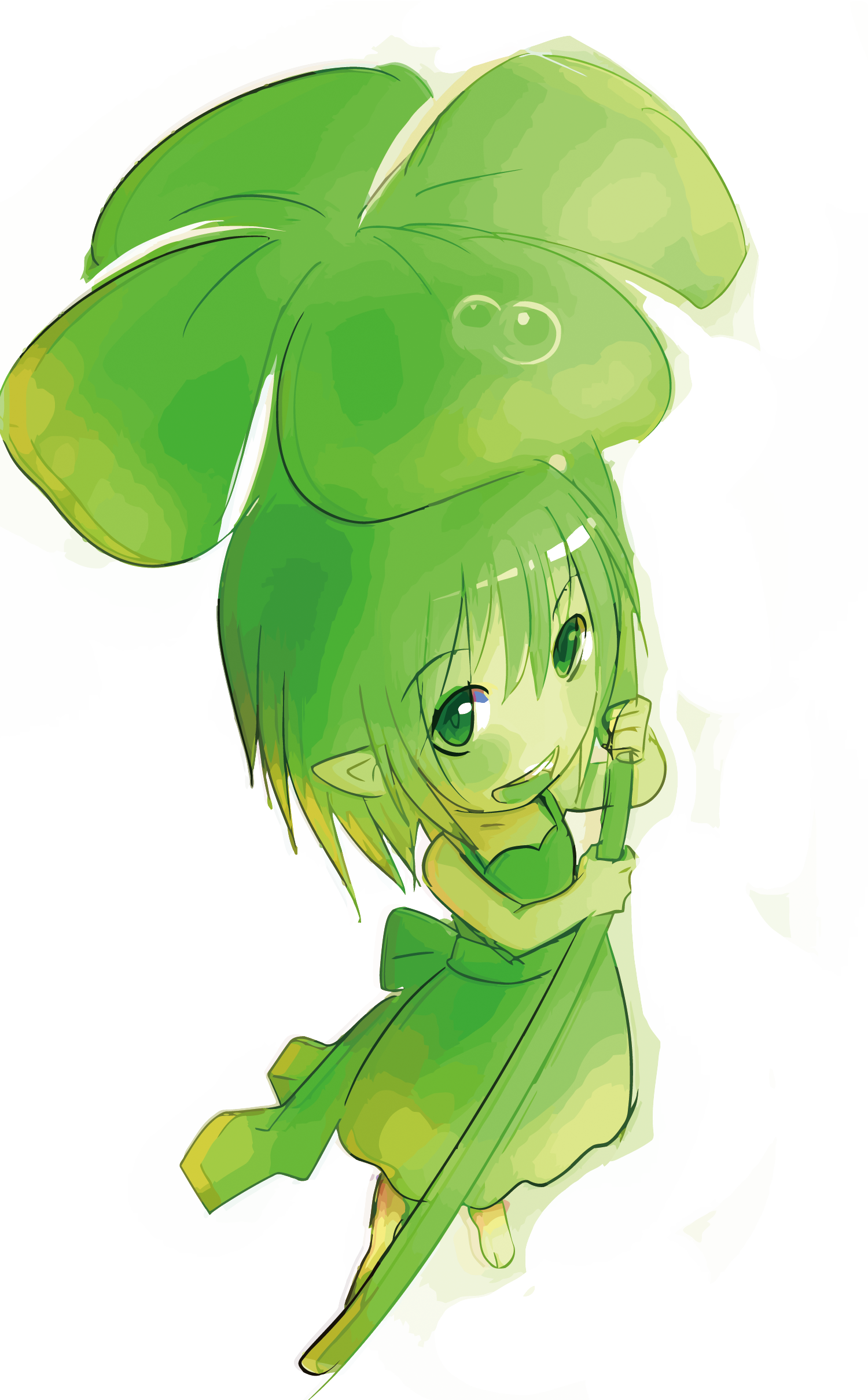 Download Source - Four Leaf Clover Girl (1500x2420)