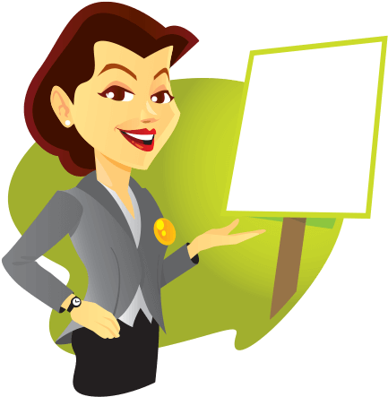 Small World Gift Shop - Sales Woman Cartoon Png (450x458)