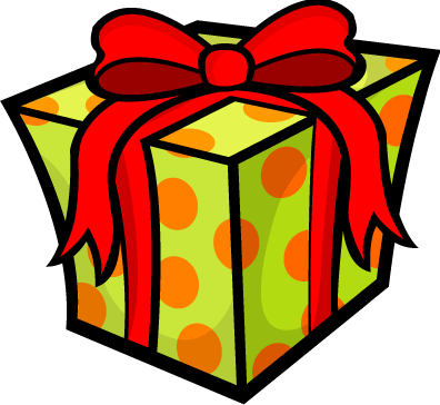 Gift Clipart Christmas Present - Christmas Present Cartoon - (396x364) Png  Clipart Download