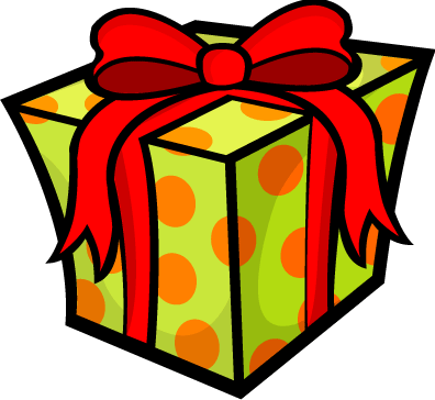 Gift Clipart Christmas Present - Christmas Present Cartoon (396x364)